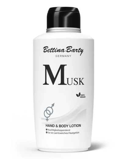Bettina Barty MUSK Hand & Body Lotion 500 ml – Feuchtigkeitsspendende Bodylotion mit cremigem Duft – Für geschmeidige Haut – Dermatologisch getestet
