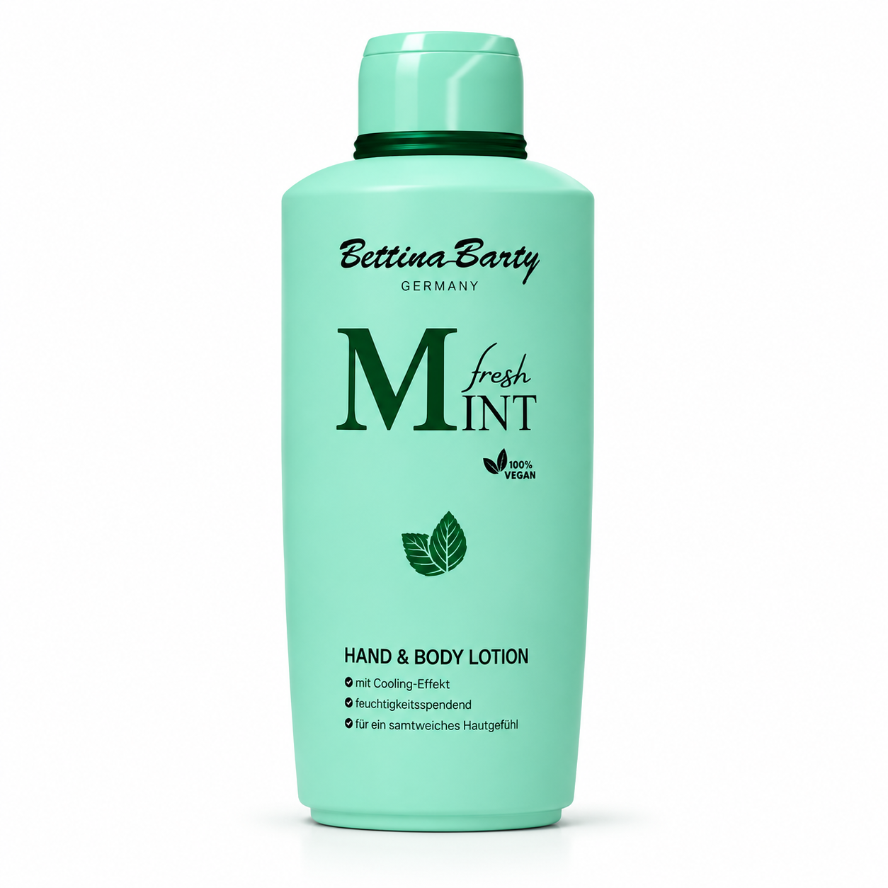 Bettina Barty Fresh Mint Hand & Body Lotion 500 ml – Mit Cooling-Effekt für einen spürbaren Frischekick – Intensive Feuchtigkeitspflege – Dermatologisch bestätigt