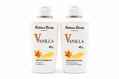 Bettina Barty Vanilla Duschwerk Pflege-Duo – Bath & Shower Gel & Hand & Body Lotion je 500 ml